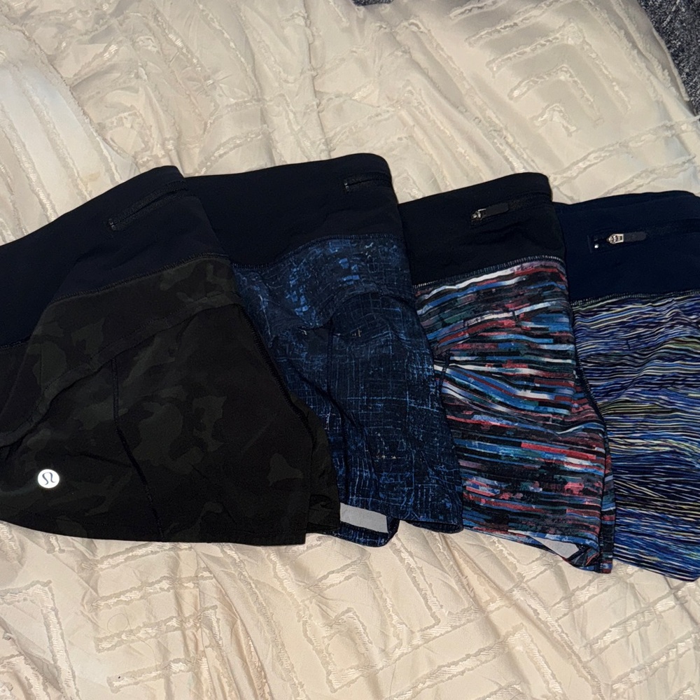 lululemon athletica Kids Shorts Set - Black and Blue Patterns